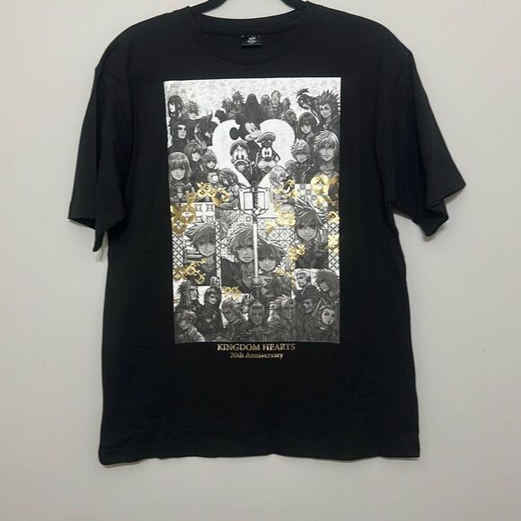 Disney Square Enix Mens Black Kingdom Hearts 20th Anniversary T-Shirt Medium - Picture 1 of 9